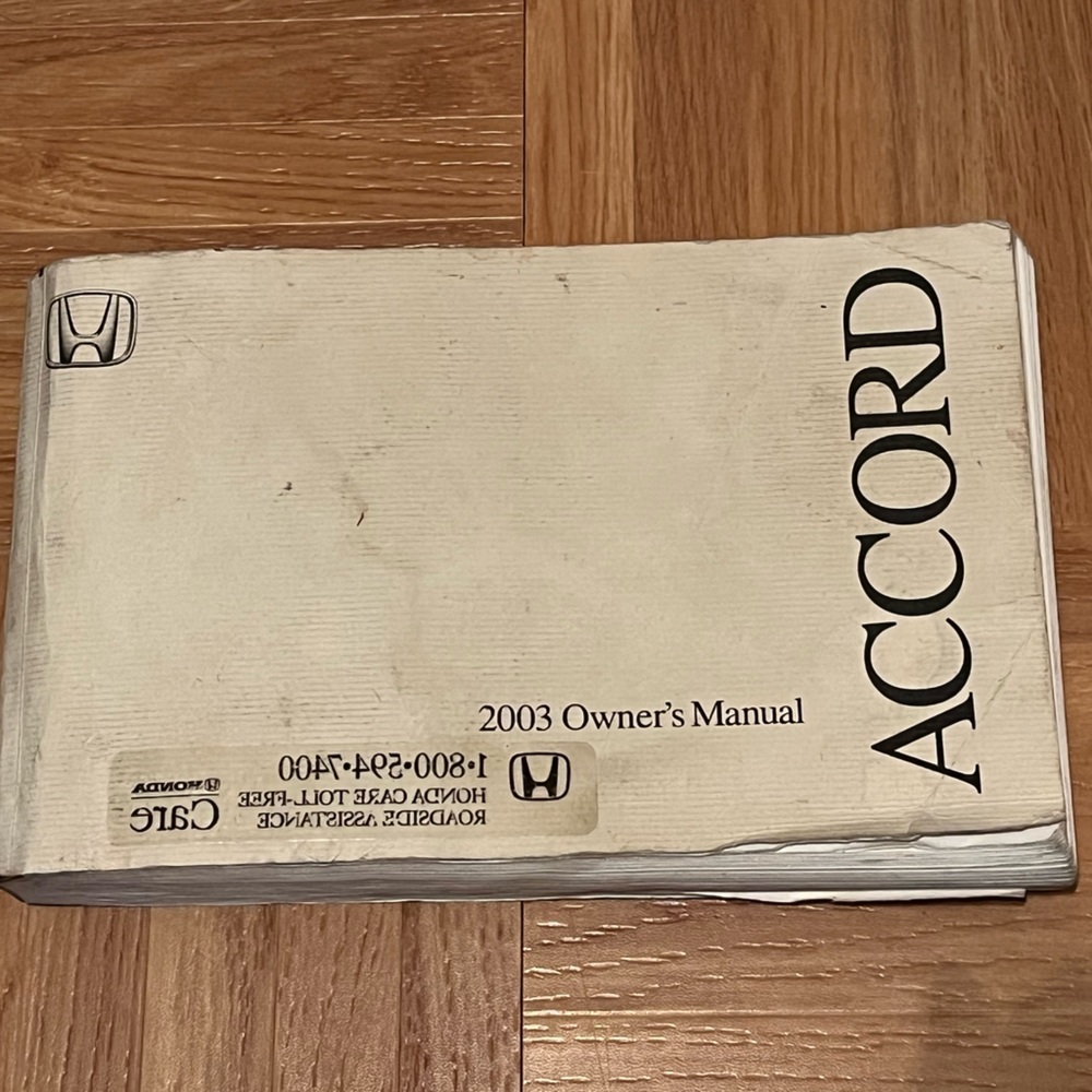 Honda Accord 2003 Owners Manual